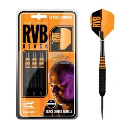 Target Van Barneveld RVB Black Brass zwart - oranje dartpijlen 24g