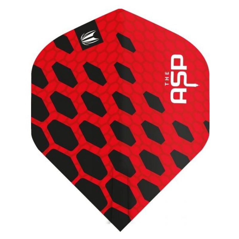 Target Vision Player Nathan Aspinall 80 Std. 6 rouge - noir dart flight 100 Micron