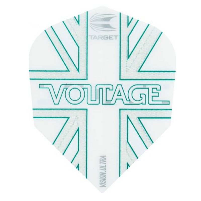 Target Vision Player Rob Cross Voltage Std. 6 wit - groen dart flight 100 Micron