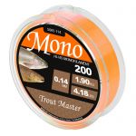 Troutmaster Hi-Vis Mono 200m orange visdraad 0.20mm