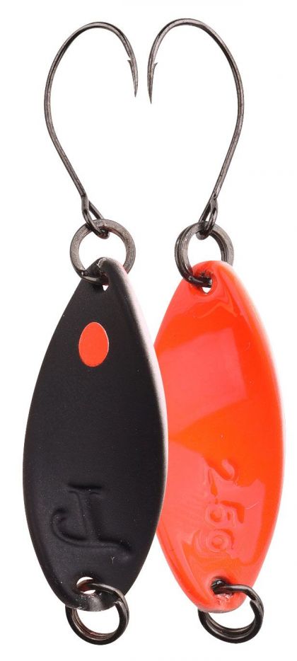 Troutmaster Incy Spin Spoon black - orange vislepel 1.80g