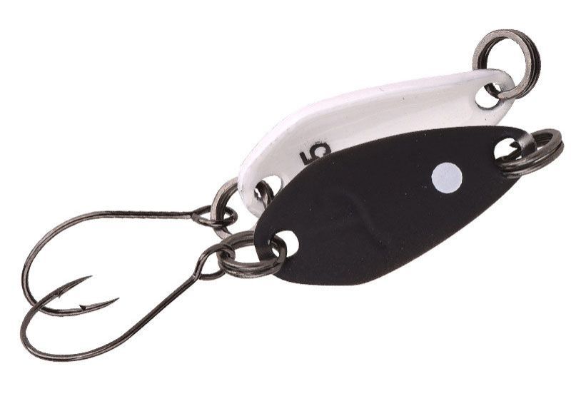 Troutmaster Incy Spoon black - white vislepel 1.50g