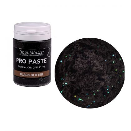 Troutmaster Pro Paste Garlic black glitter  60g