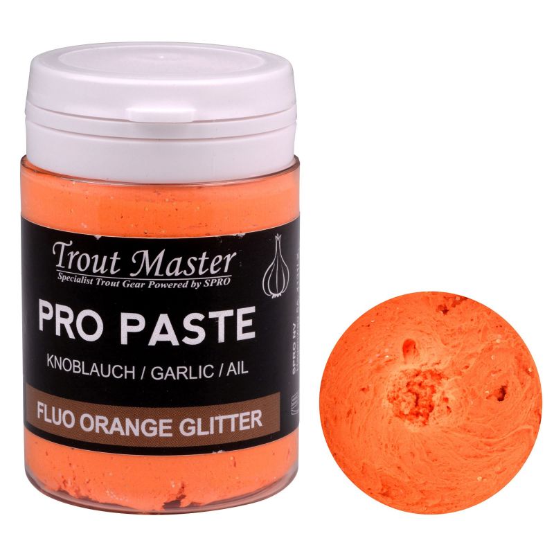 Troutmaster Pro Paste Cheese fluo orange glitter forel forelaas 60g