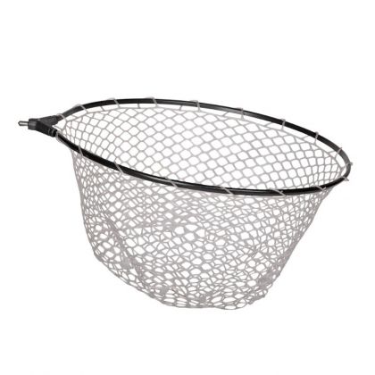 Troutmaster Soft Net Head zwart - clear roofvis visschepnet 50x50x20cm