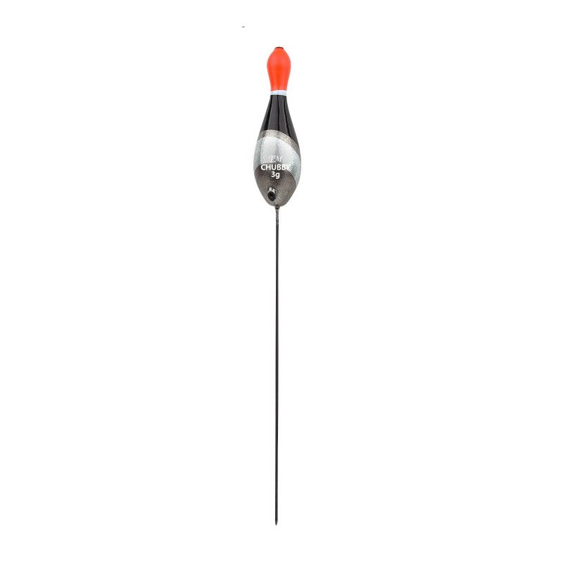 Troutmaster Tuff Pro Float Chubby zwart - rood - grijs forel visdobber 3g