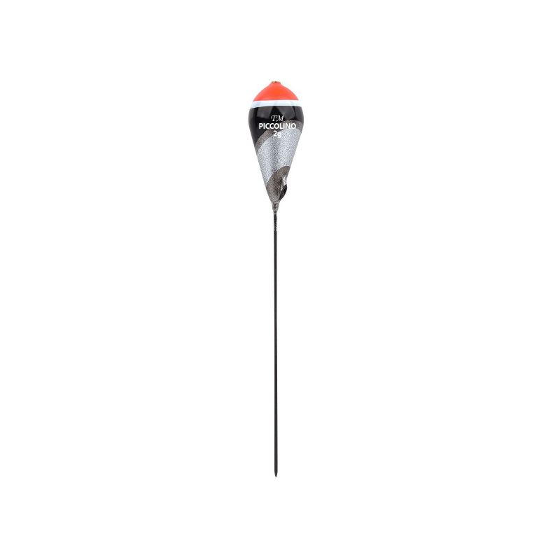 Troutmaster Tuff Pro Float Piccolino zwart - rood - grijs forel visdobber 2g