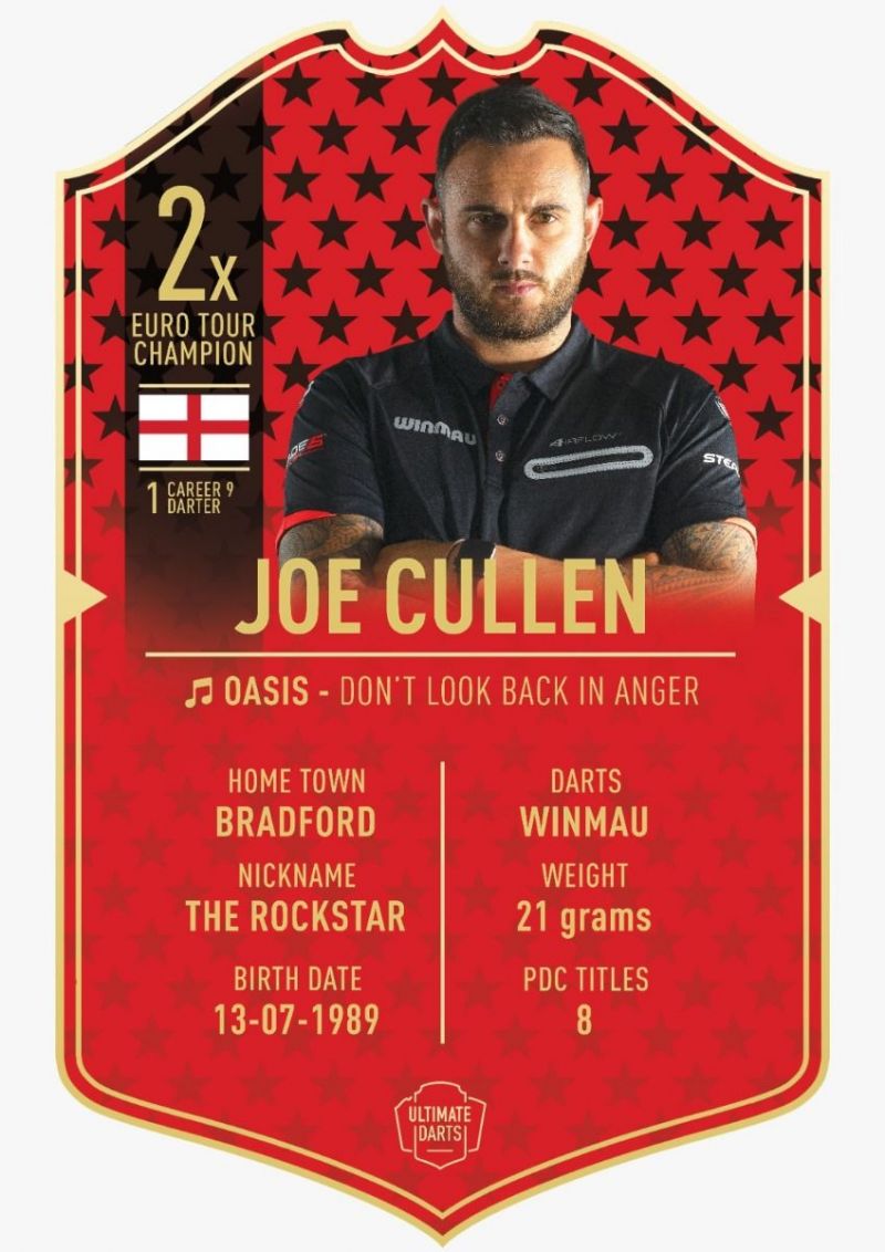 Ultimate Darts Ultimate Card Joe Cullen multi dart merchandise 37x25cm