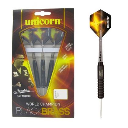 Unicorn Black Brass Gary Anderson P2 zwart - zilver dartpijlen 26g