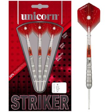 Unicorn Core Striker 4 80% zilver - rood dartpijlen 23g