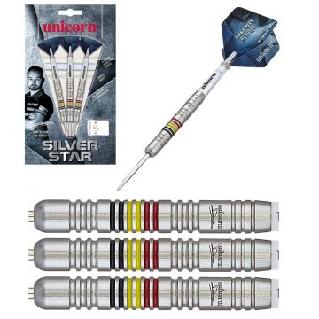 Unicorn Silverstar Dimitri Van den Bergh 80% argent darts 26g