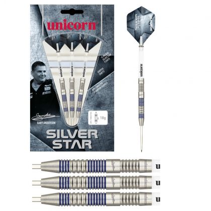 Unicorn Silverstar Gary Anderson P2 80% argent darts 24g