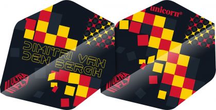 Unicorn Ultrafly Dimitri Van Den Bergh AR2 noir - rouge - jaune dart flight 75 Micron