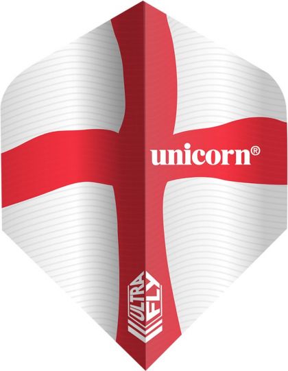 Unicorn Ultrafly Flag St. George Std. rouge - blanc dart flight 100 Micron