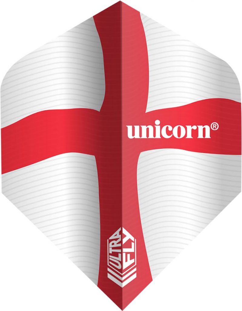 Unicorn Ultrafly Flag St. George Std. rouge - blanc dart flight 100 Micron