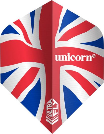 Unicorn Ultrafly Flag Union Jack Std. rood - wit - blauw dart flight 100 Micron