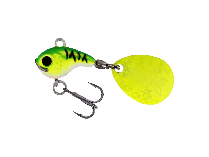 Westin DropBite Tungsten Spin Tail Jig chartreuse ice roofvis spinnerbait 7g