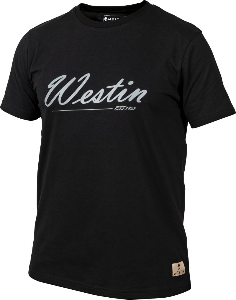 Westin Old School T-Shirt zwart - wit vis t-shirt Large