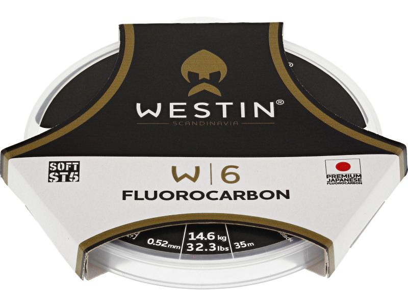 Westin W6 ST3 Fluocarbon clear roofvis visdraad 0.52mm 35m 16.4kg