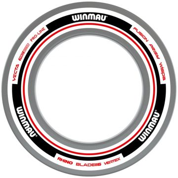 Winmau Advance White Red Surround zwart - rood - wit dart surround