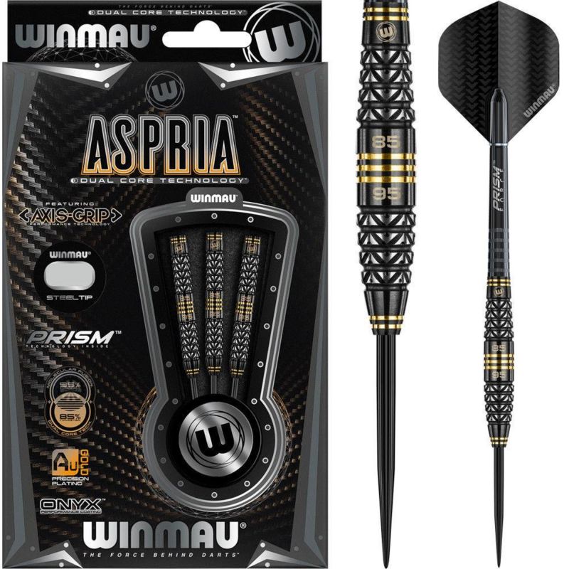 Winmau Aspria Dual Tungsten zwart dartpijlen 21g