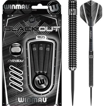 Winmau Blackout 90% noir - argent darts 24g