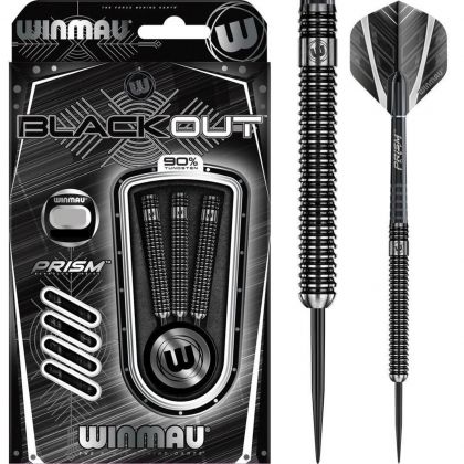 Winmau Blackout 90% zwart - zilver dartpijlen 26g