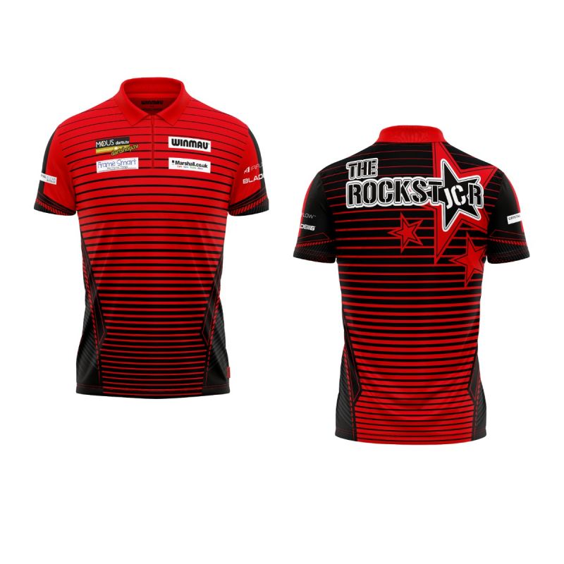 Winmau Joe Cullen Dart Shirt noir - rouge - blanc dart shirt Medium