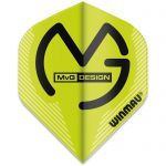 Winmau Mega Standard MvG Green noir - vert dart flight 75 Micron