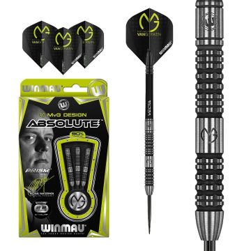 Winmau MVG Absolute 90% zwart - zilver dartpijlen 23g