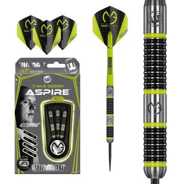 Winmau MVG Aspire 80% noir - argent darts 22g