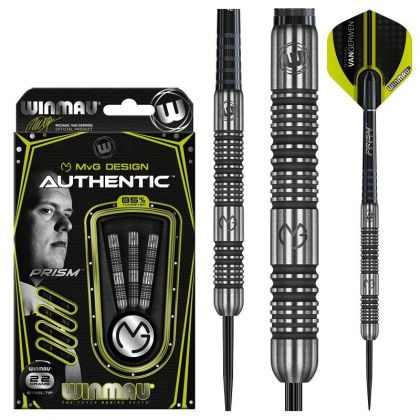 Winmau MVG Authentic 85% zwart - zilver dartpijlen 26g