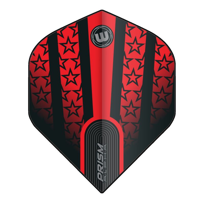 Winmau Prism Alpha Joe Cullen Standard noir - rouge dart flight 100 Micron