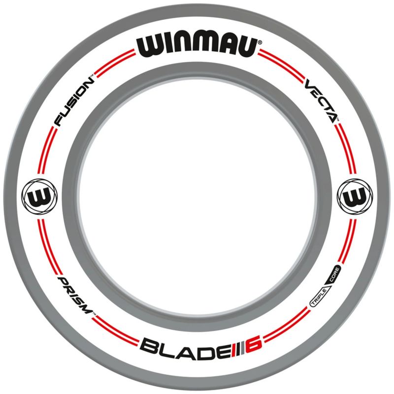 Winmau Pro Line Blade 6 Original White Surround wit - grijs dart surround